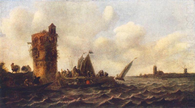 Jan van Goyen A View on the Maas near Dordrecht china oil painting image